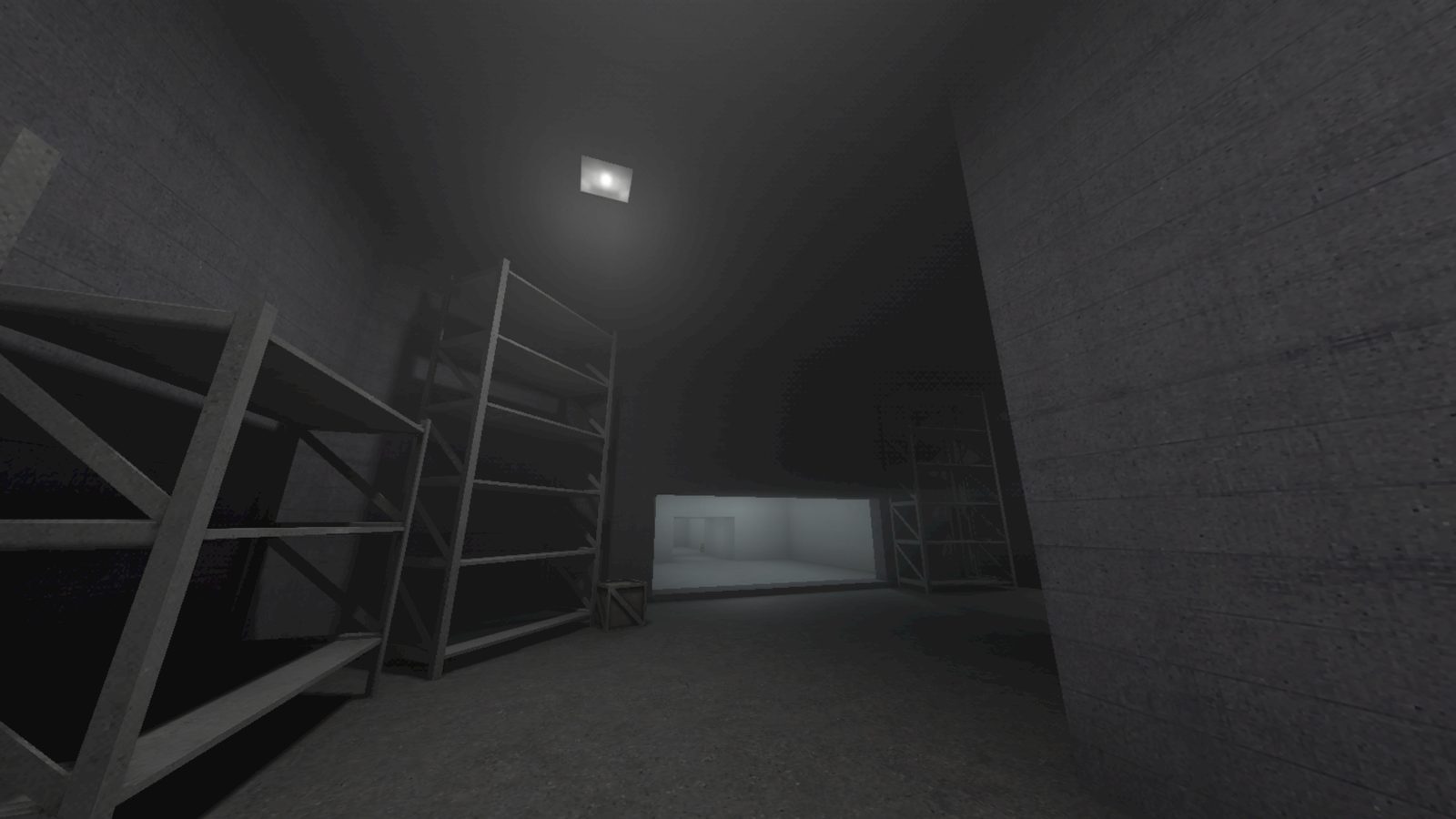 Dark storage room