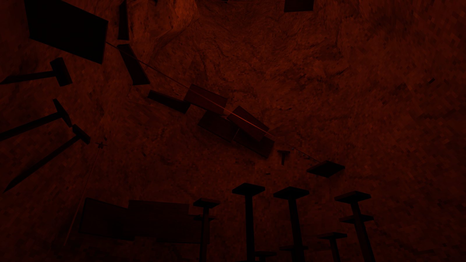Dark red cave